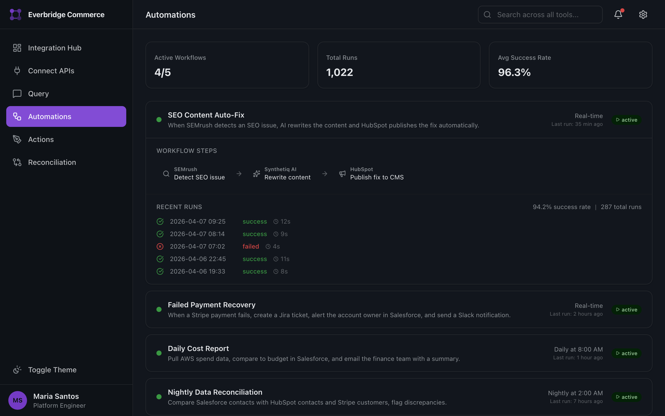 Automation workflow builder